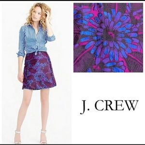 J. Crew Midnight Floral Jacquard Skirt